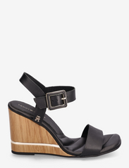 Tommy Hilfiger - HARDWARE WEDGE SANDAL - party wear at outlet prices - black - 1