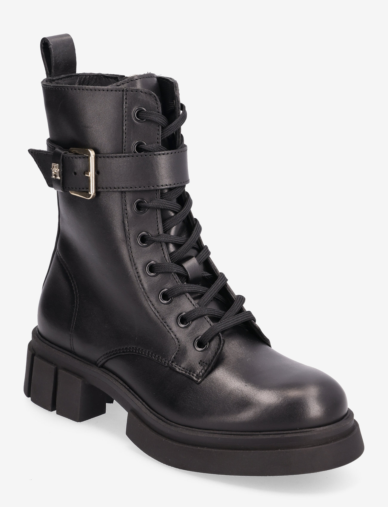 Tommy Hilfiger - COOL FEMININE BIKERBOOT - laced boots - black - 0