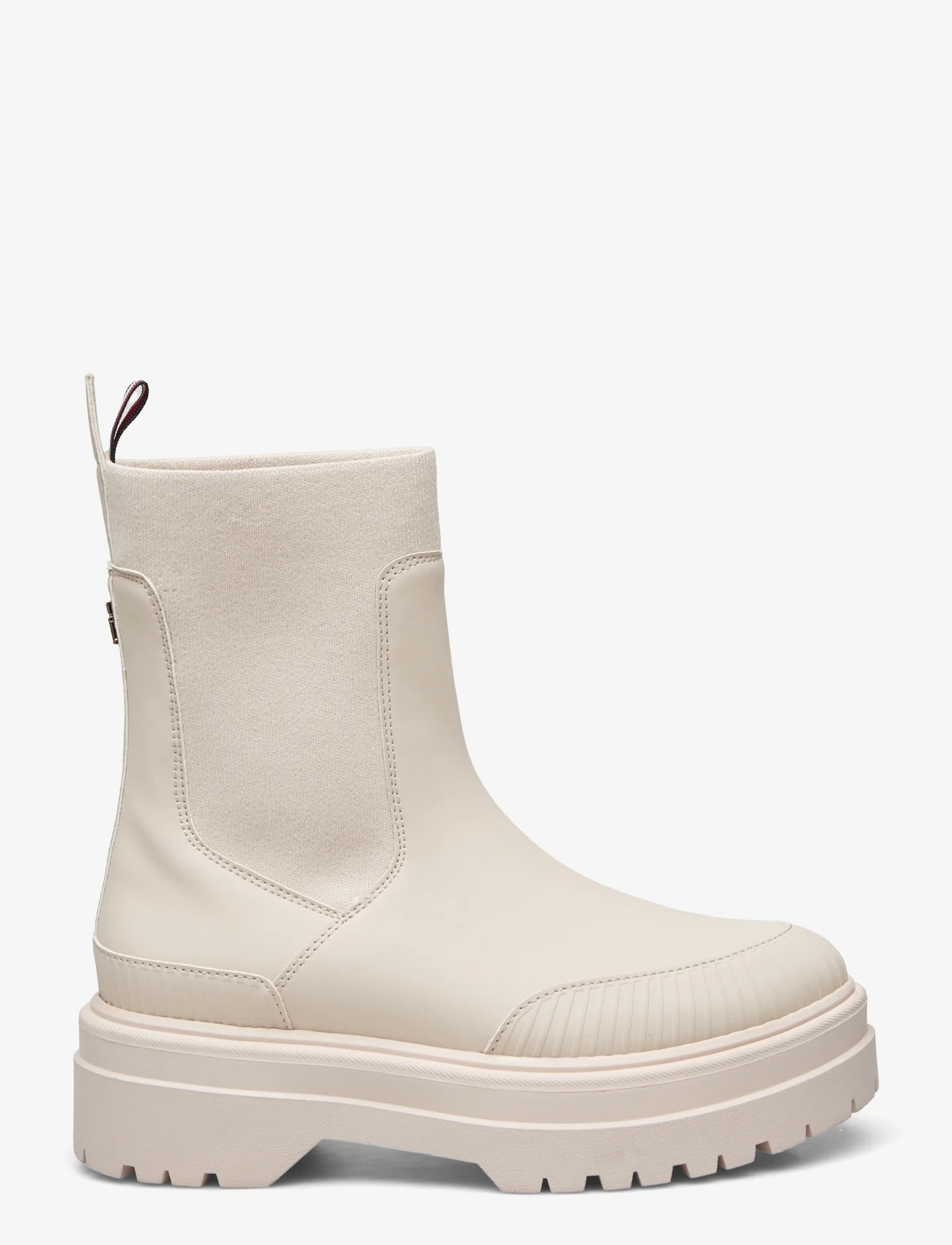 Tommy Hilfiger - FEMININE RUBBERIZED THERMO BOOT - flade ankelstøvler - cashmere creme - 1