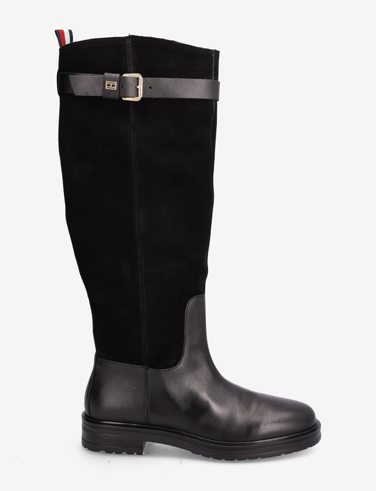 Tommy Hilfiger - CASUAL ESSENTIAL BELT LONGBOOT - kniehohe stiefel - black - 1