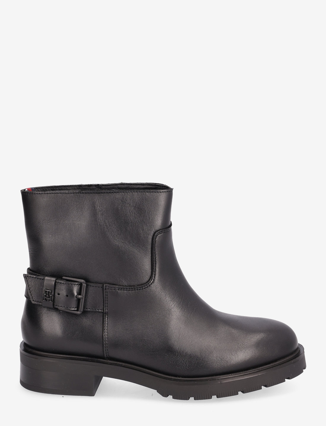Tommy hilfiger th buckle 2025 leather bootie