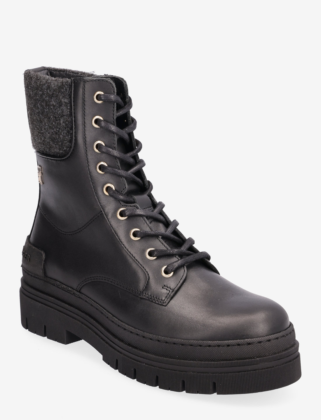 Tommy Hilfiger Feminine Felt Lace Up Bootie Ankle boots Boozt