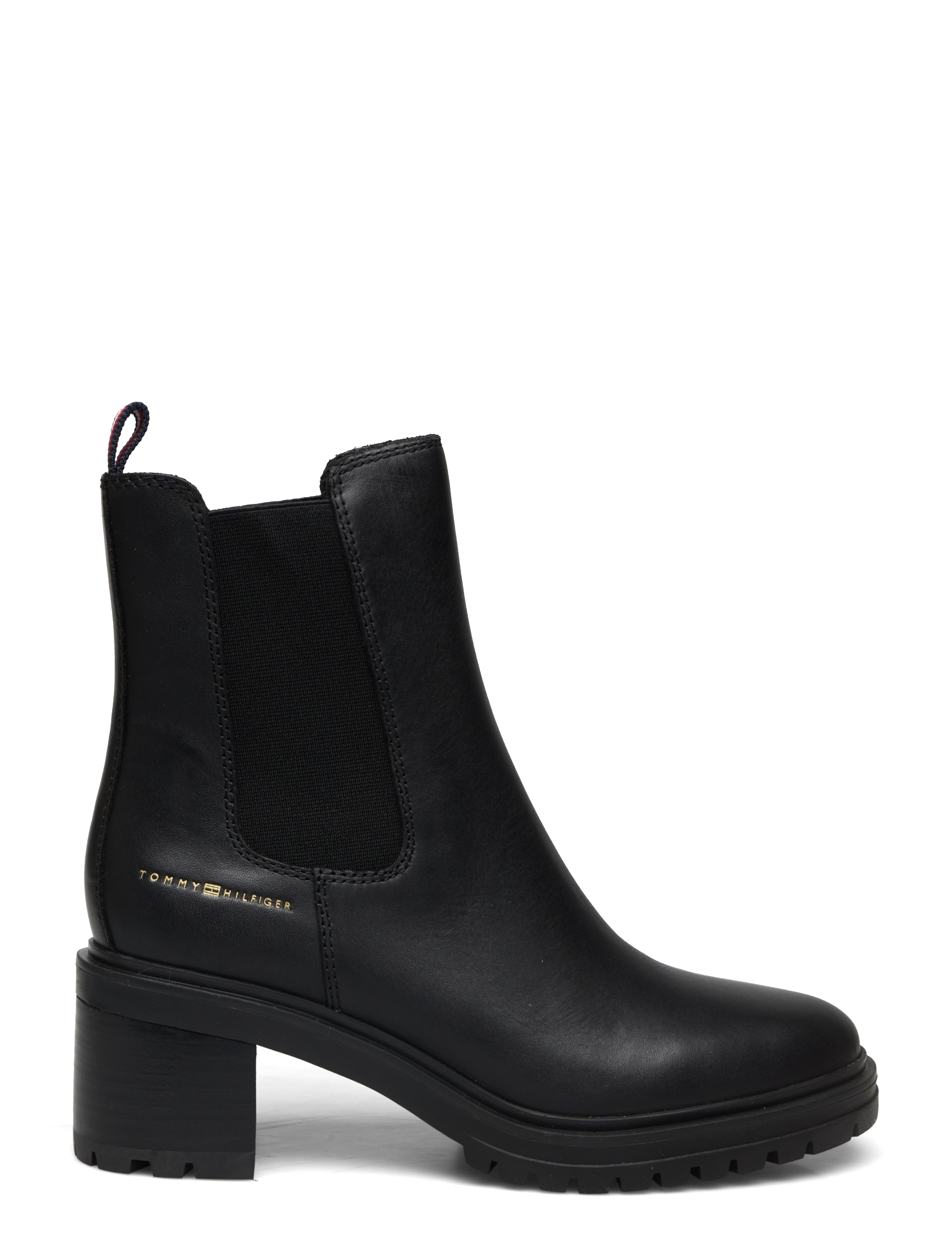 Tommy Hilfiger - ESSENTIAL MIDHEEL LEATHER BOOTIE - black - 1