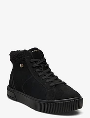 Tommy Hilfiger - VULC SUEDE SNEAKER HI - sportiska stila apavi ar paaugstinātu potītes daļu - black - 0