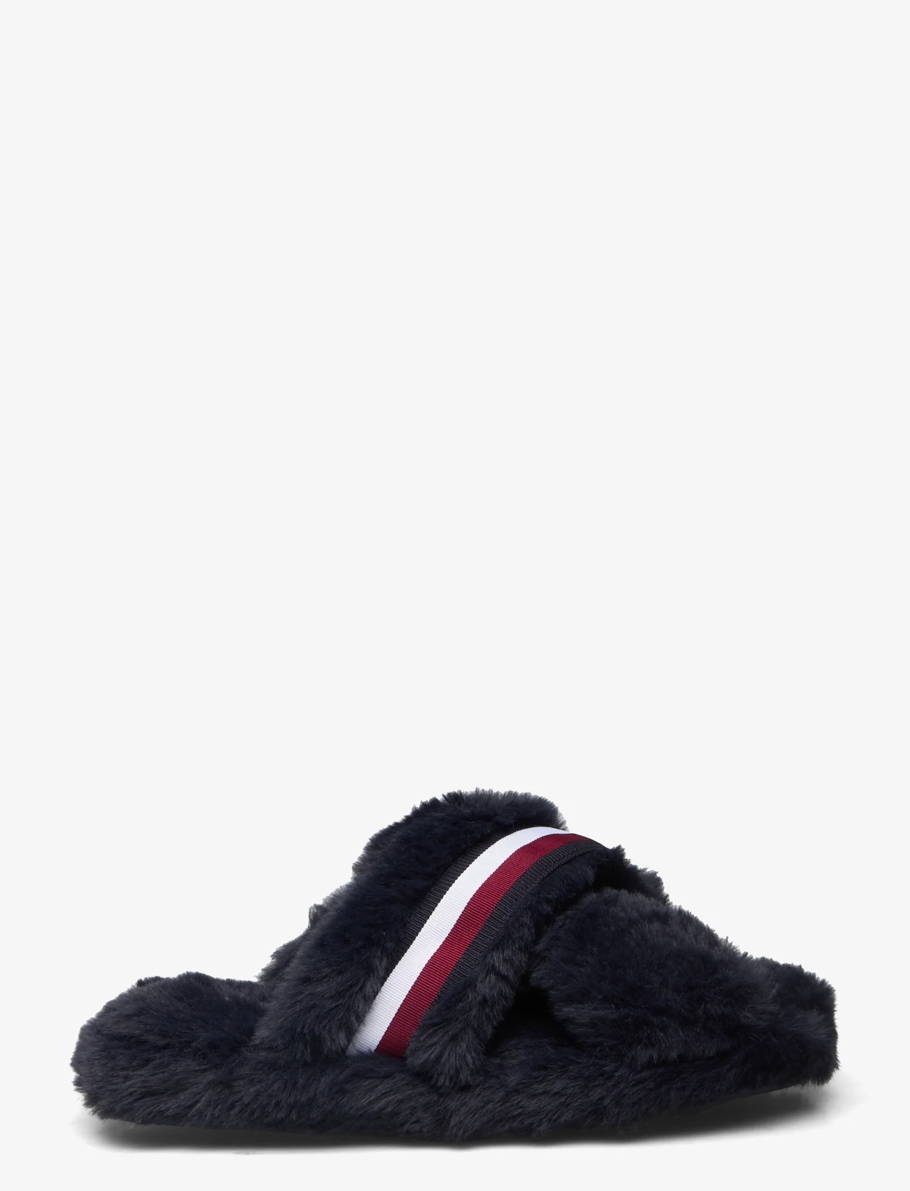 Tommy Hilfiger - FUR CROSS STRAP HOME SLIPPER - birthday gifts - space blue - 1