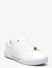 Tommy Hilfiger - GOLDEN HW COURT SNEAKER - low top sneakers - white/well water - 0