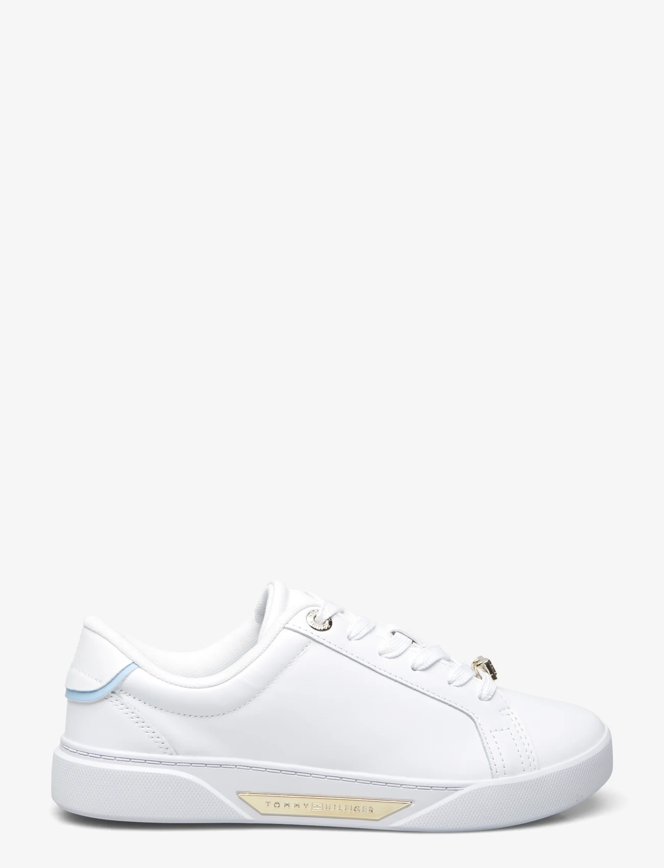 Tommy Hilfiger - GOLDEN HW COURT SNEAKER - low top sneakers - white/well water - 1