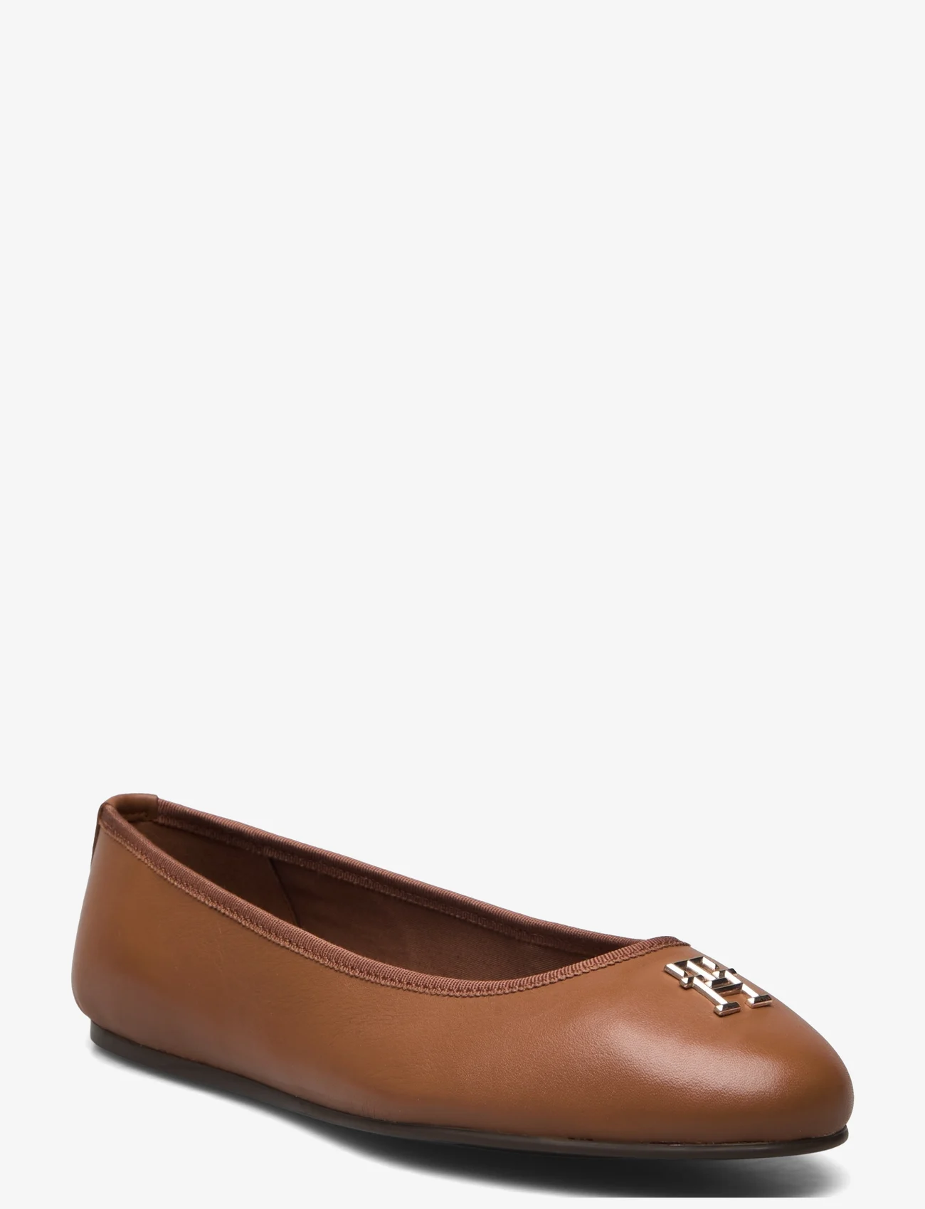 Tommy Hilfiger - TH LEATHER BALLERINA - party wear at outlet prices - summer cognac - 0