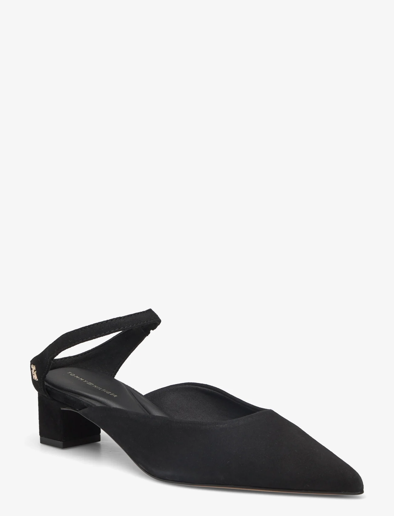 Tommy Hilfiger - TH POINTY MID HEEL LEATHER MULE - festmode zu outlet-preisen - black - 0