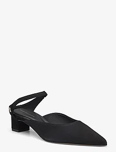 TH POINTY MID HEEL LEATHER MULE, Tommy Hilfiger