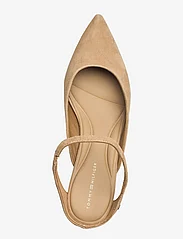 Tommy Hilfiger - TH POINTY MID HEEL LEATHER MULE - sandaler med hæl - classic khaki - 3