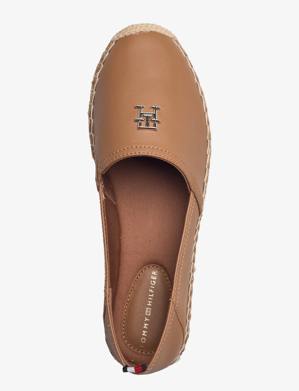 Leather 2025 espadrille flats