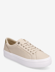 ESSENTIAL VULC LEATHER SNEAKER - WHITE CLAY