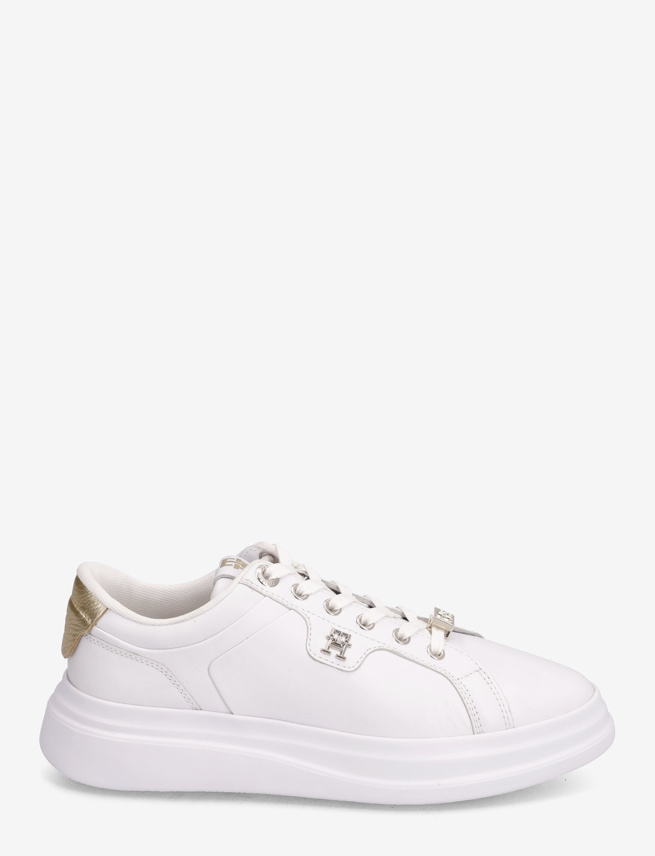 Tommy Hilfiger - POINTY COURT SNEAKER HARDWARE - sportiska stila apavi ar pazeminātu potītes daļu - white/gold - 1