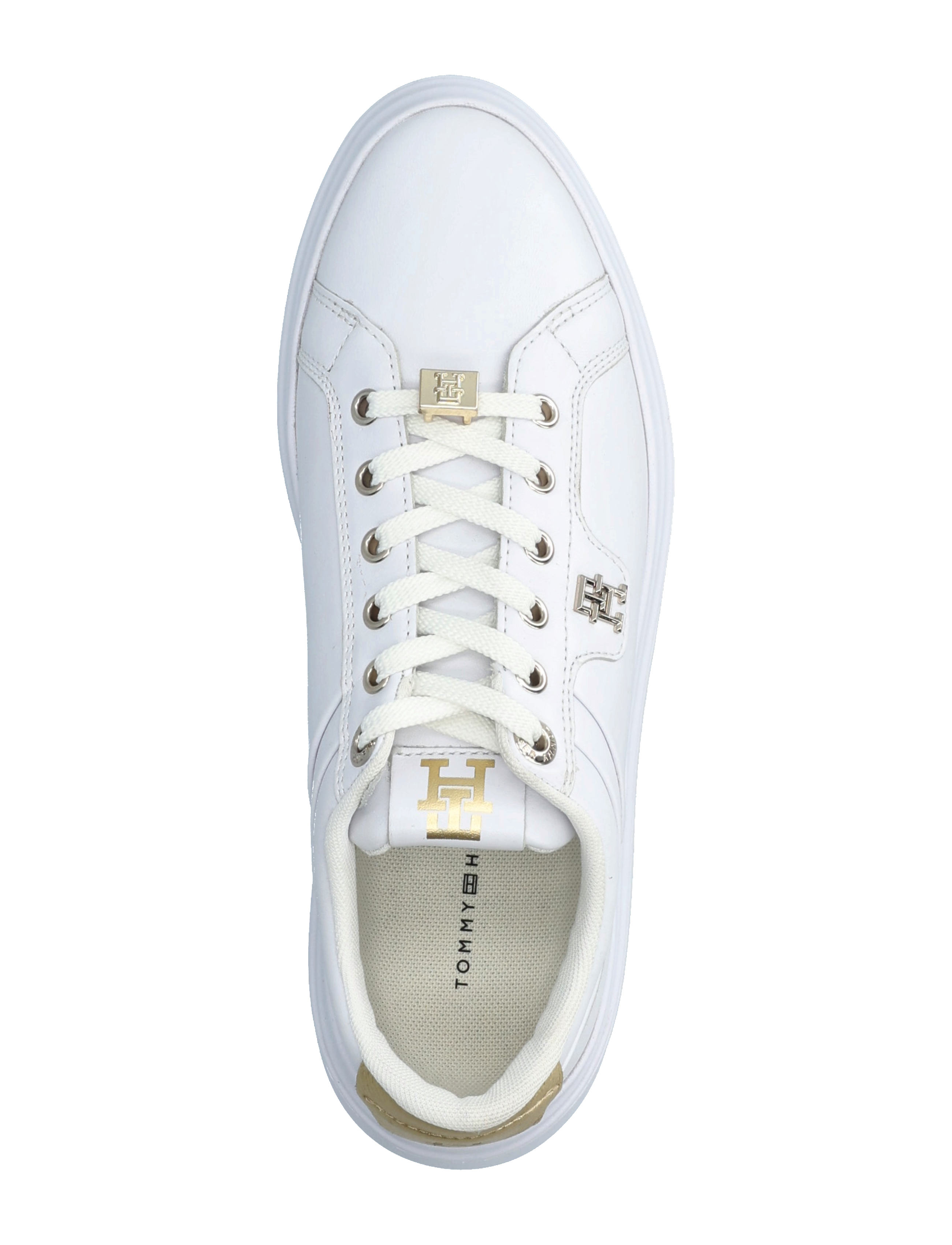 Tommy Hilfiger - POINTY COURT SNEAKER HARDWARE - white/gold - 3