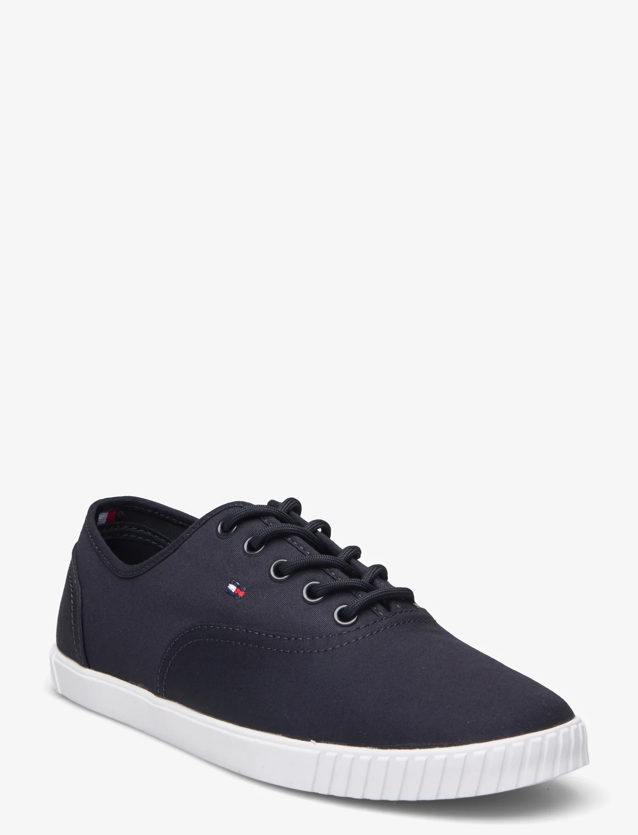 Tommy Hilfiger - CANVAS LACE UP SNEAKER - sportiniai bateliai - space blue - 0