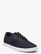 CANVAS LACE UP SNEAKER - SPACE BLUE