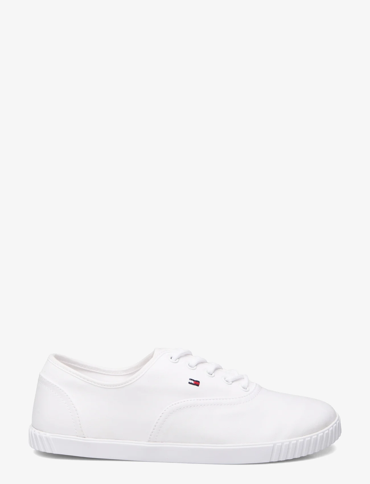Tommy Hilfiger - CANVAS LACE UP SNEAKER - låga sneakers - white - 1