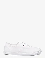 Tommy Hilfiger - CANVAS LACE UP SNEAKER - matalavartiset tennarit - white - 1