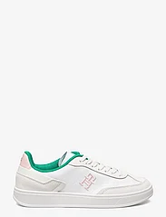 Tommy Hilfiger - TH HERITAGE COURT SNEAKER - matalavartiset tennarit - white/olympic green - 1