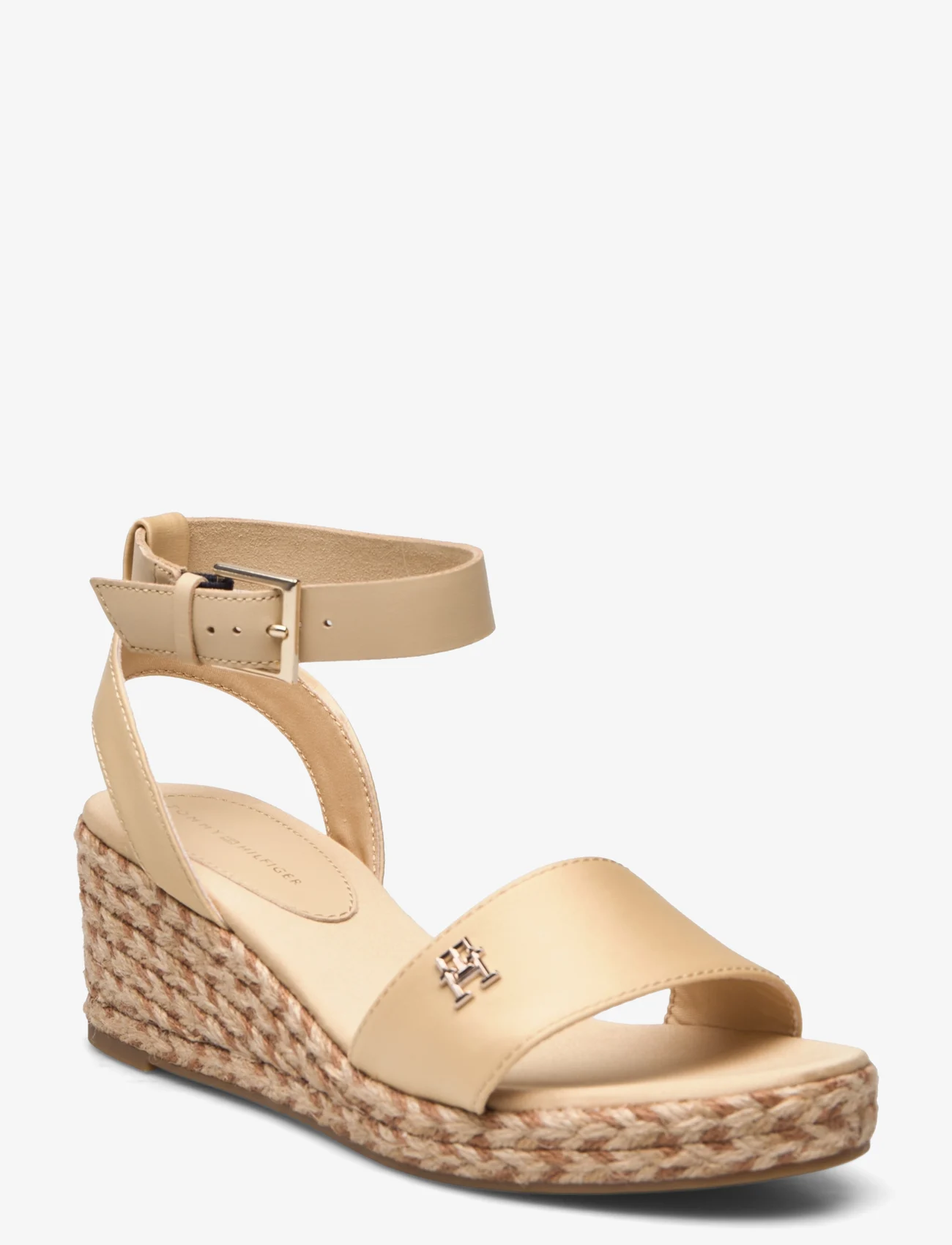 Tommy Hilfiger - COLORFUL WEDGE SATIN SANDAL - party wear at outlet prices - harvest wheat - 0