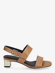 Tommy Hilfiger - TH HARDWARE MID HEEL - party wear at outlet prices - summer cognac - 1