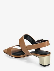 Tommy Hilfiger - TH HARDWARE MID HEEL - party wear at outlet prices - summer cognac - 2