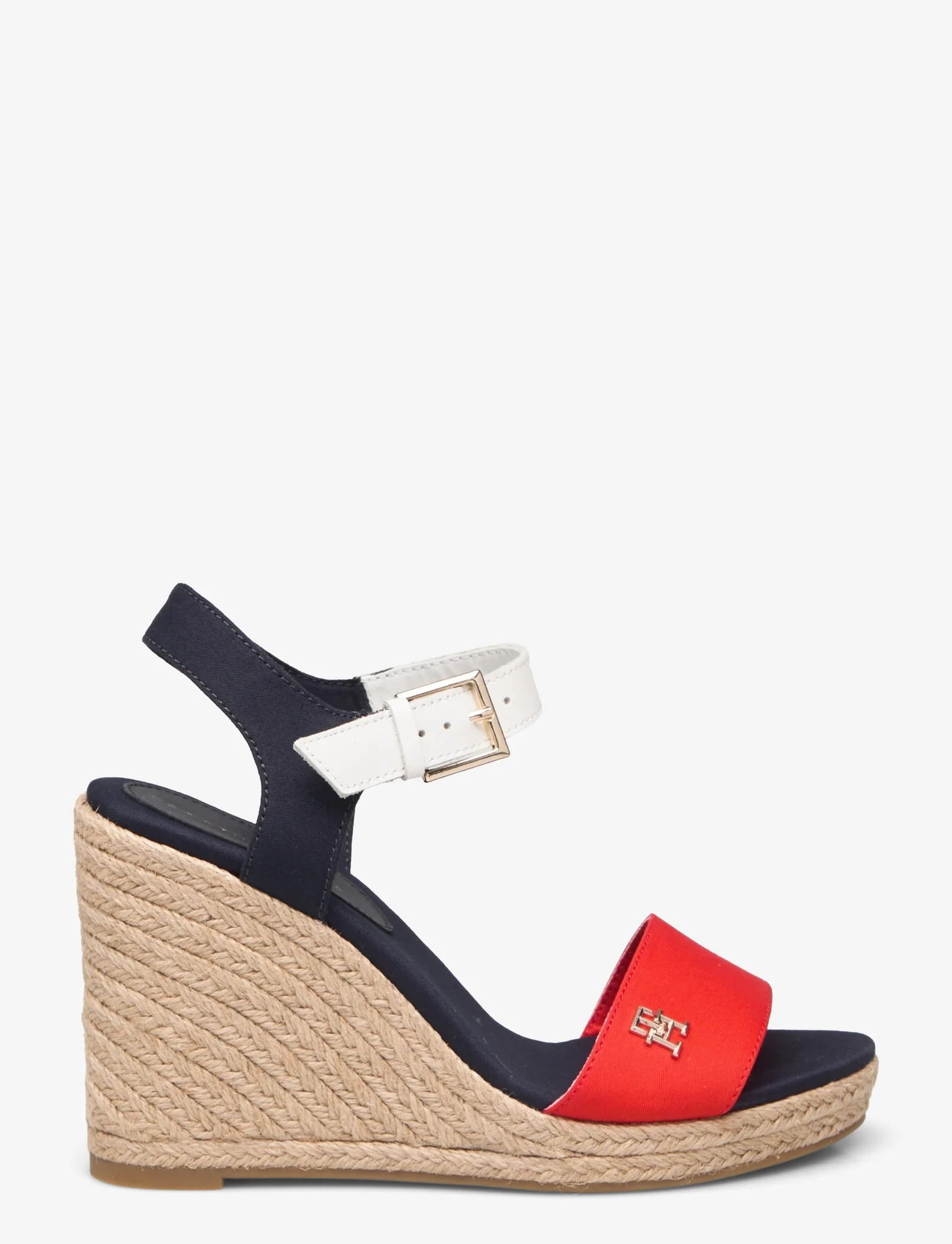 Tommy Hilfiger - STRIPES WEDGE SANDAL - juhlamuotia outlet-hintaan - red white blue - 1