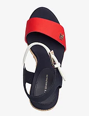 Tommy Hilfiger - STRIPES WEDGE SANDAL - juhlamuotia outlet-hintaan - red white blue - 4