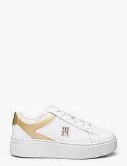 Tommy Hilfiger - TH PLATFORM COURT SNEAKER GLD - niedrige sneakers - white/gold - 2