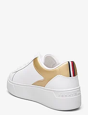 Tommy Hilfiger - TH PLATFORM COURT SNEAKER GLD - niedrige sneakers - white/gold - 3