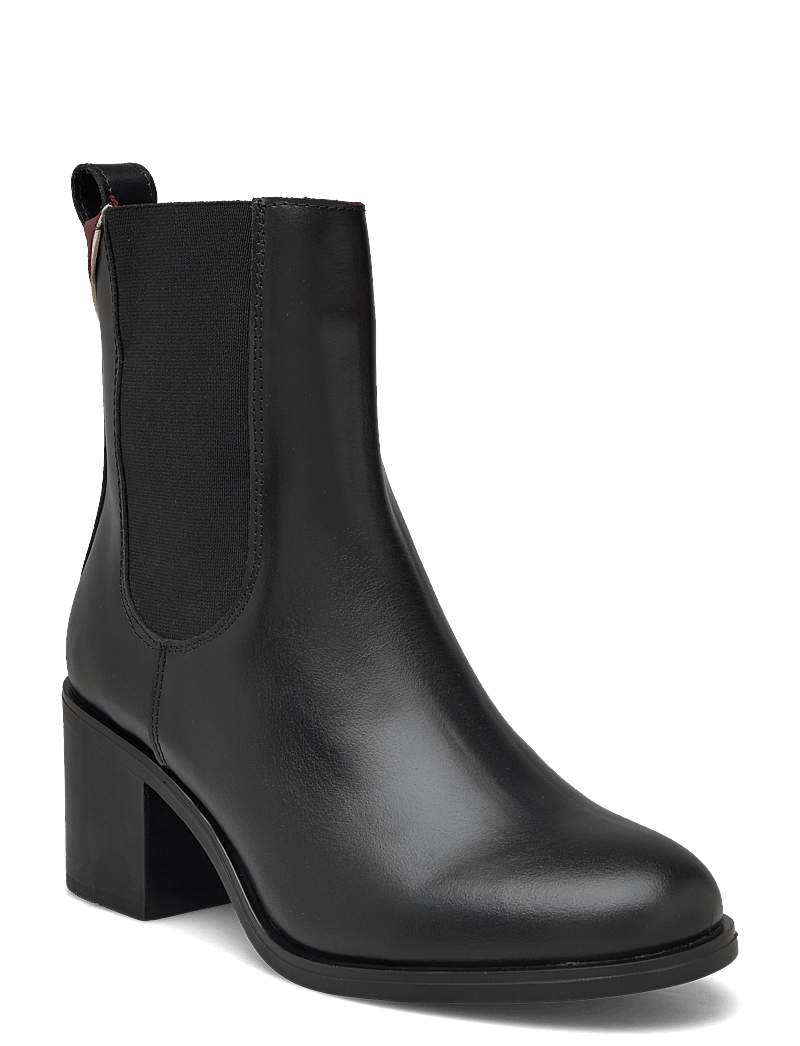 Tommy Hilfiger Premium Leather Mid Heel Bootie