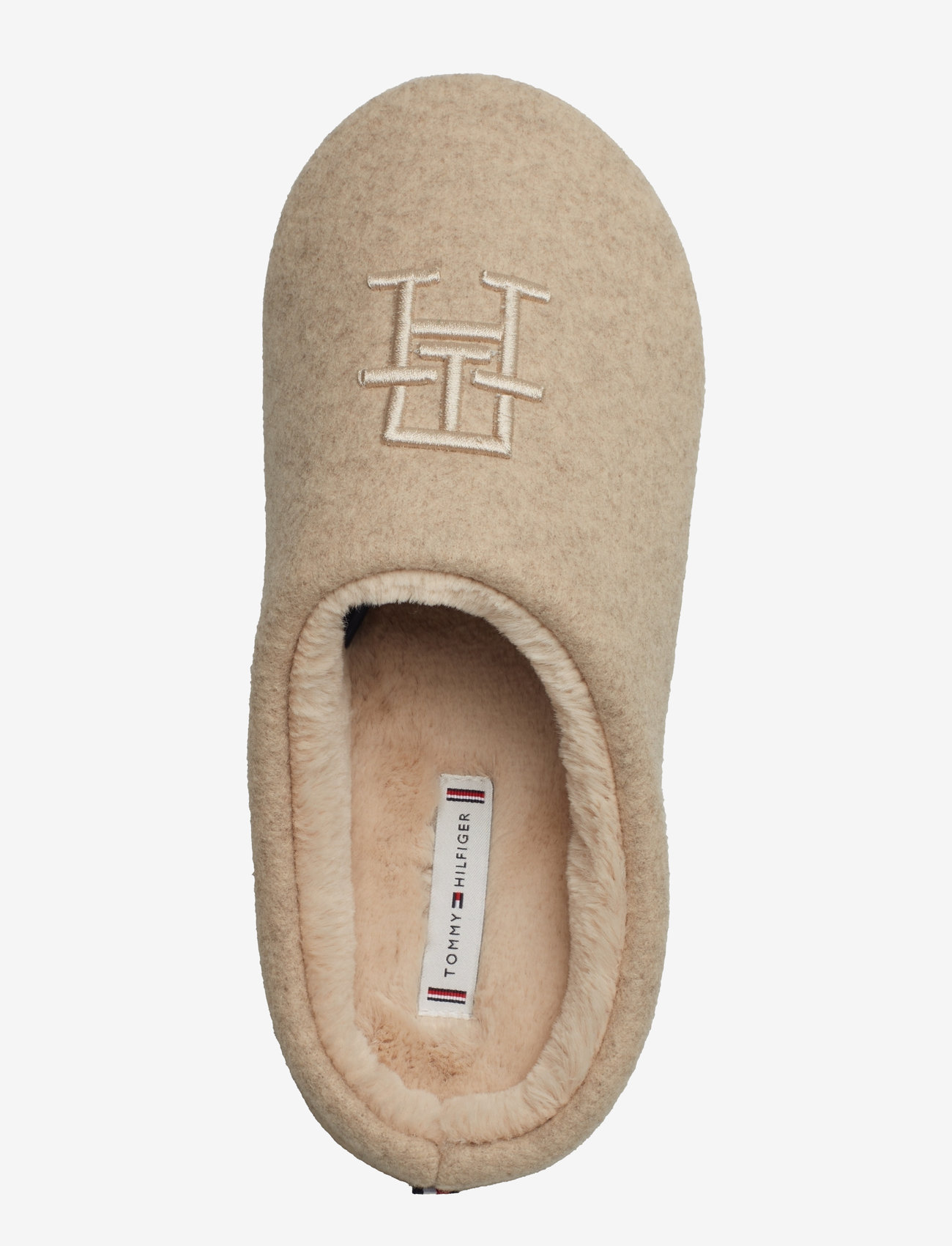 Tommy Hilfiger - TH EMBROIDERED BASICS SLIPPER - laveste priser - beige heather - 3