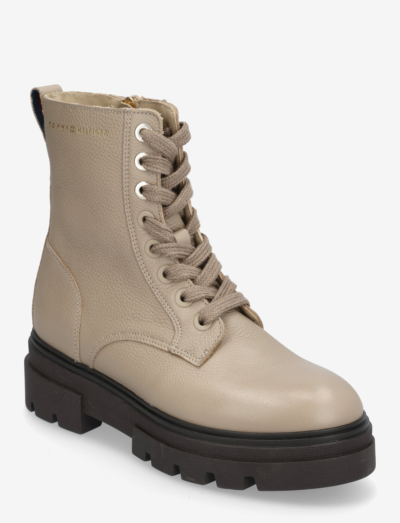 Tommy Hilfiger - BICOLOR LEATHER LACE-UP - laced boots - beige - 0