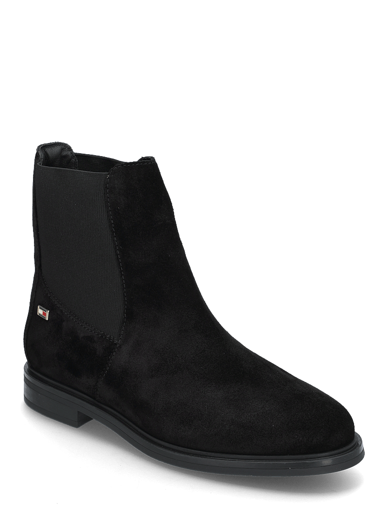 Tommy Hilfiger - FLAG SUEDE LOW CHELSEA - black - 0