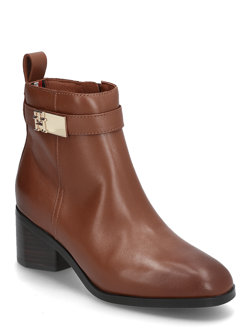 Tommy Hilfiger Th Logo Mid Heel Bootie (THSFW0FW08179) Talon haut