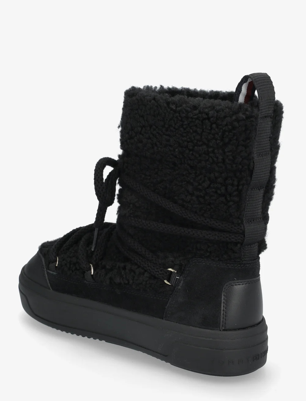 Tommy Hilfiger Lace up Faux Shearling Snowboot Winterschuhe Boozt