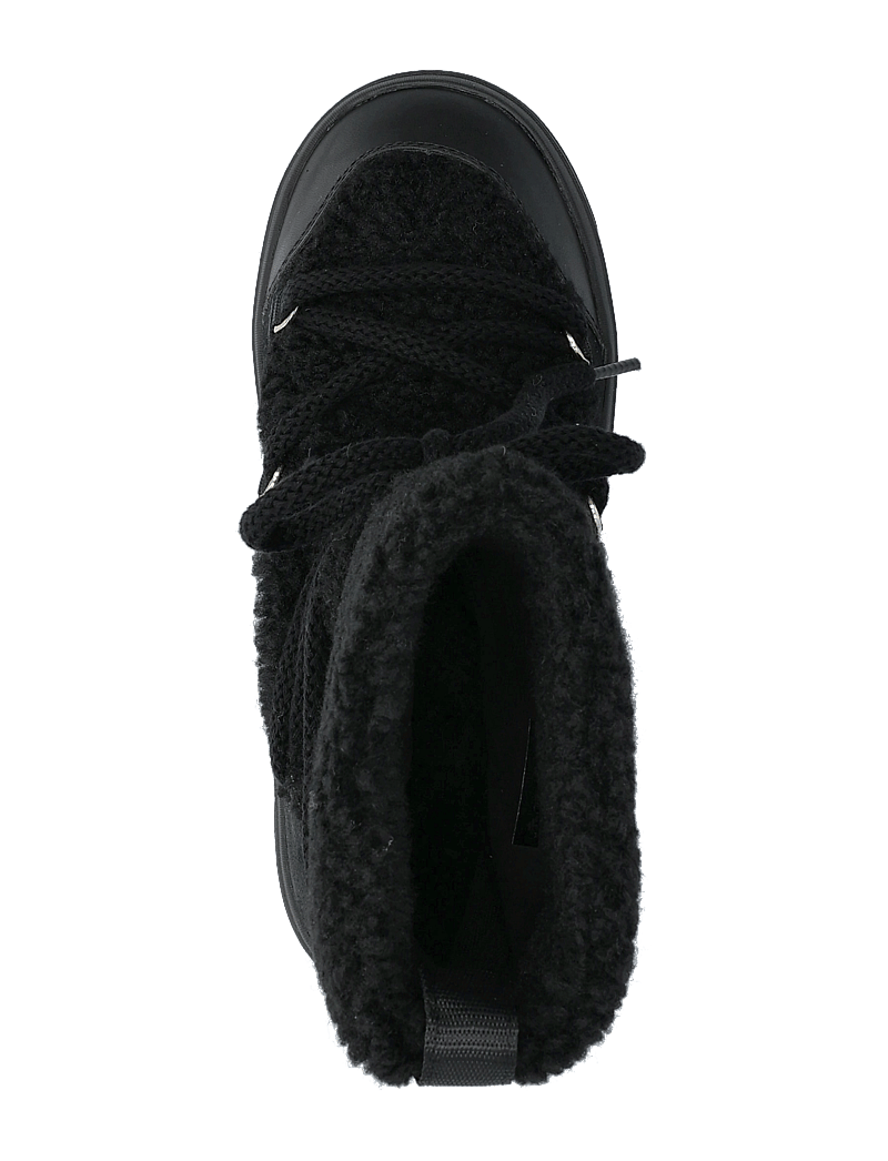 Tommy Hilfiger - LACE-UP FAUX SHEARLING SNOWBOOT - varmforede sko - black - 3