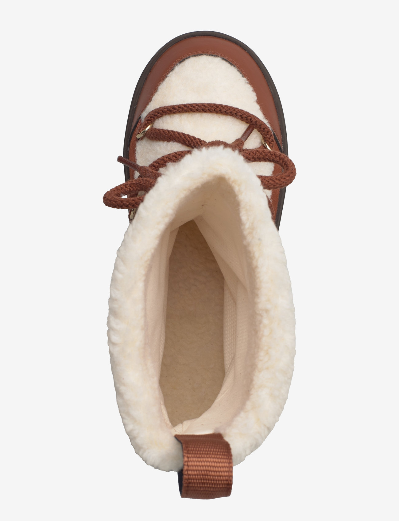 Tommy Hilfiger - LACE-UP FAUX SHEARLING SNOWBOOT - varmforede sko - cognac brown - 3