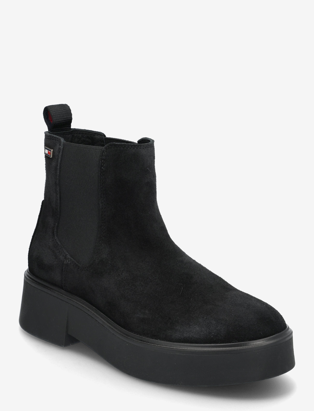Tommy Hilfiger - MINIMAL SUEDE CHELSEA FLAG - alltags-style - black - 0
