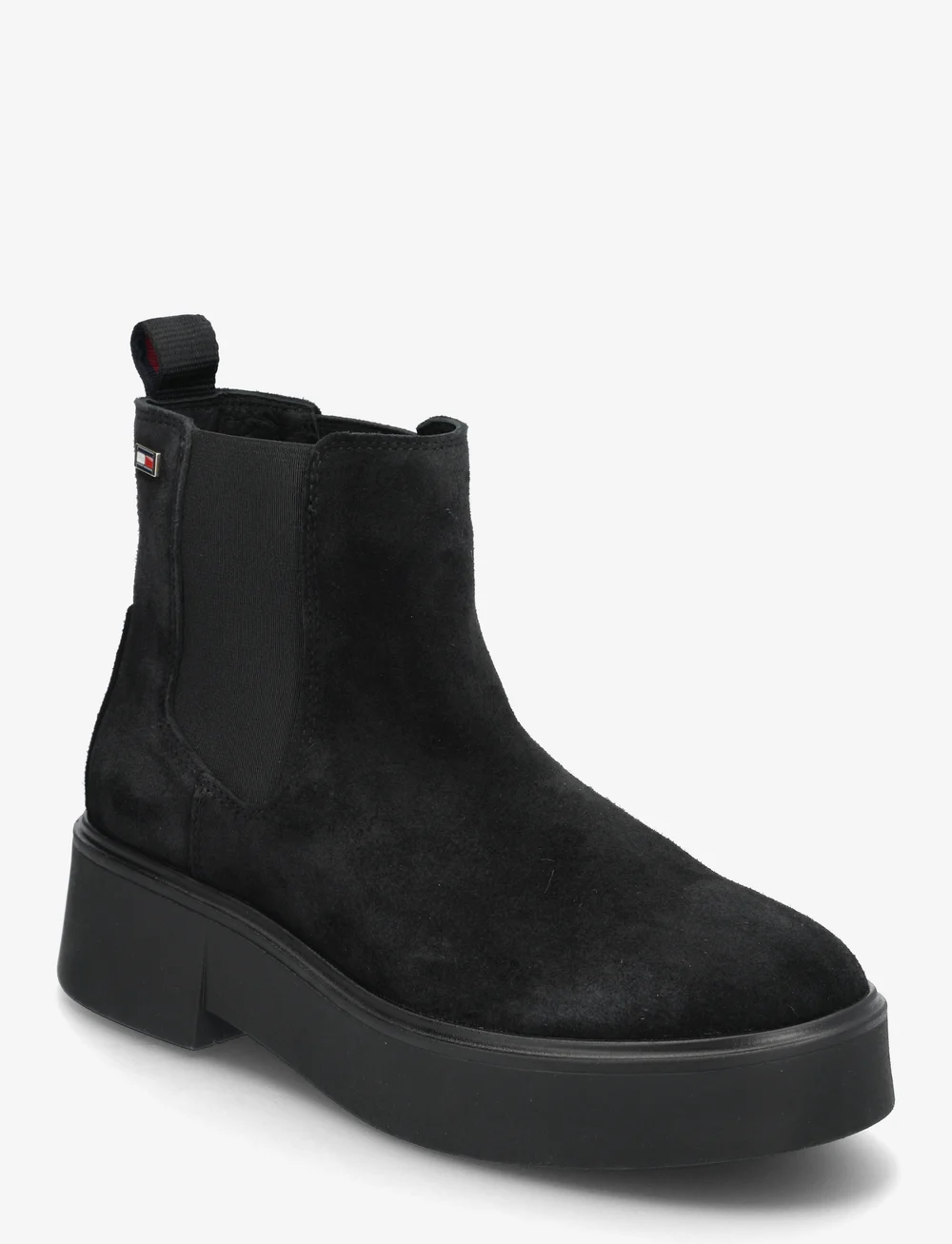 Tommy Hilfiger - MINIMAL SUEDE CHELSEA FLAG - alltags-style - black - 0