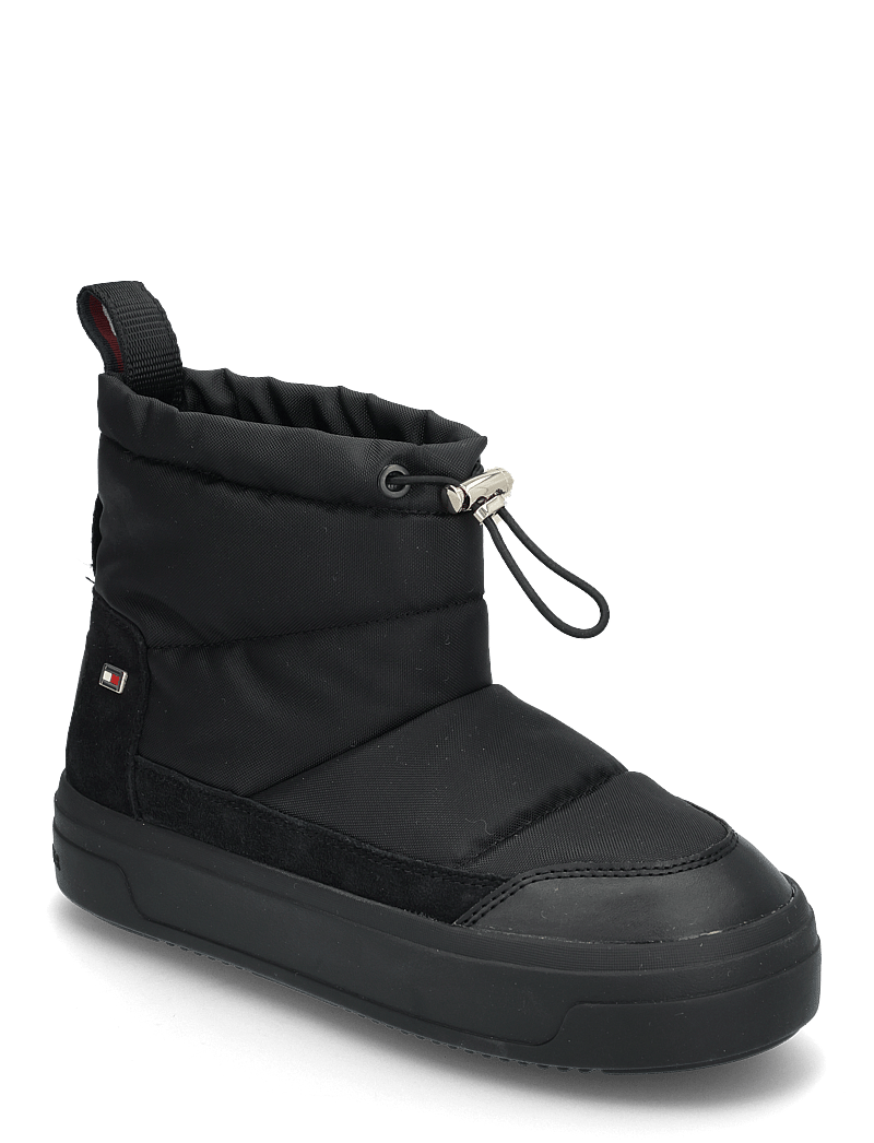Tommy Hilfiger - FLAG NYLON MINI SNOWBOOT - varmfodrade skor - black - 0