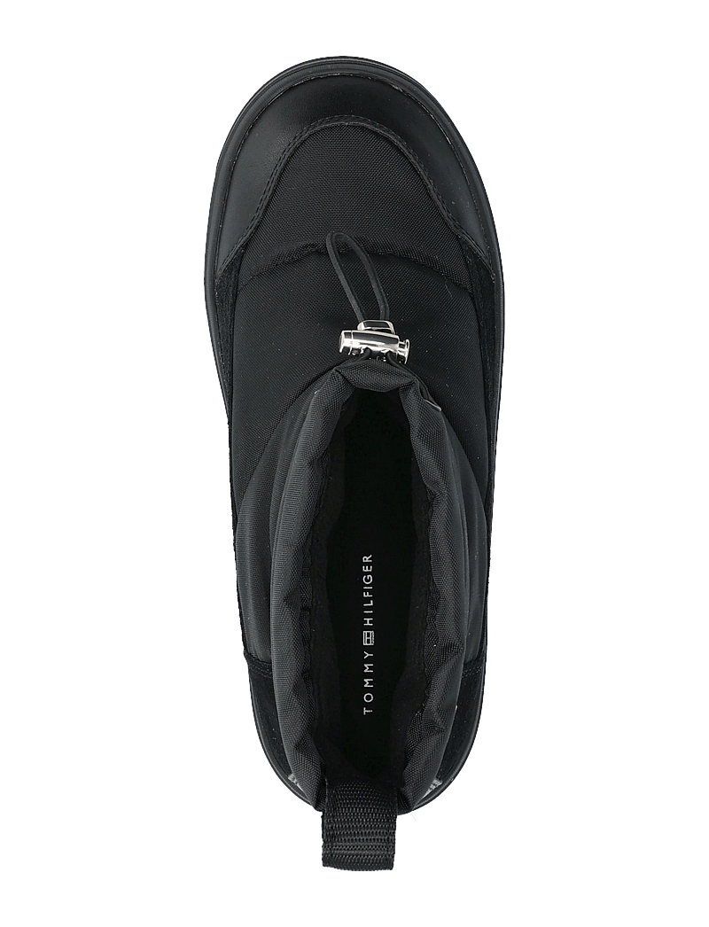 Tommy Hilfiger - FLAG NYLON MINI SNOWBOOT - varmfodrade skor - black - 3