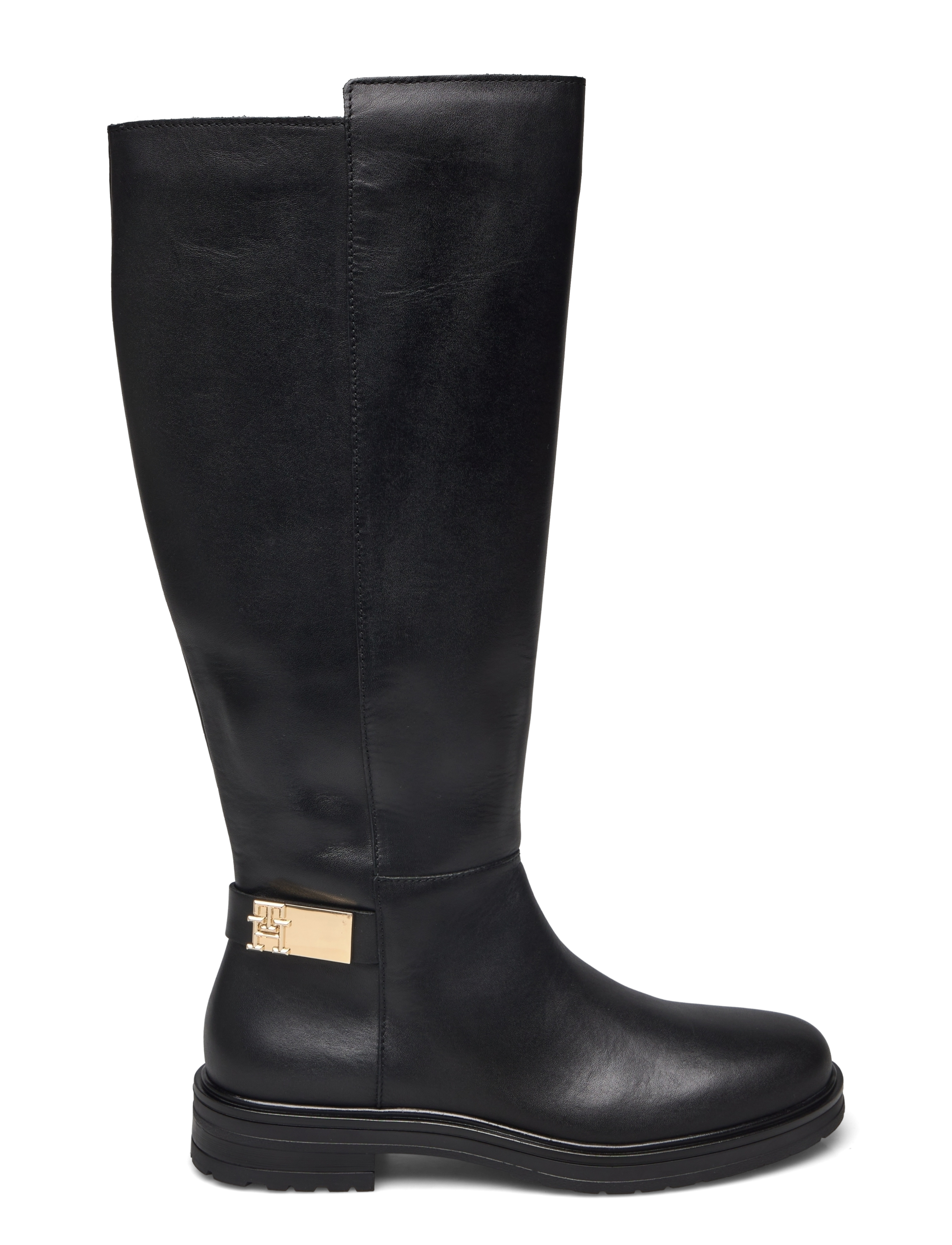 Tommy Hilfiger - TH LOGO LEATHER LONG BOOT - black - 1
