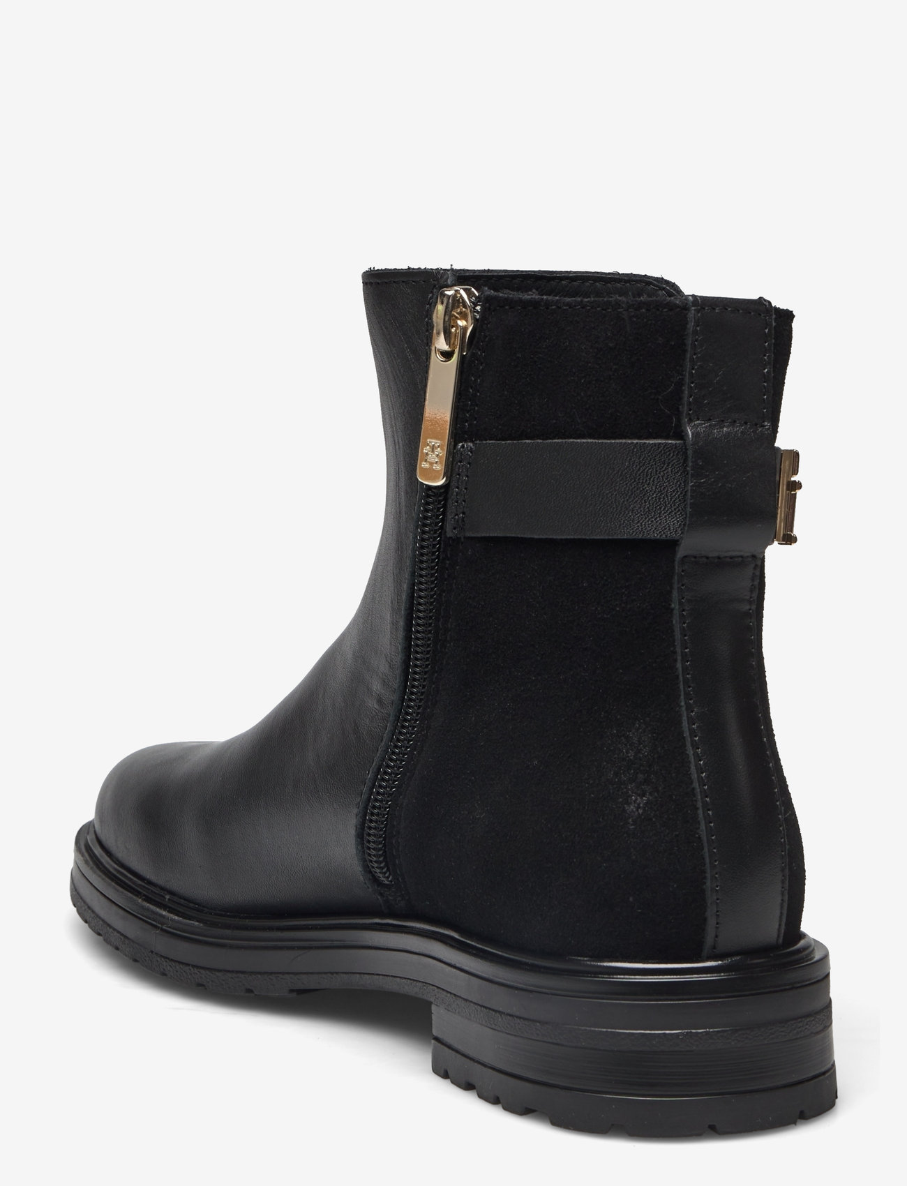 Tommy Hilfiger - TH LOGO LEATHER MIX CHELSEA - flat ankle boots - black - 2