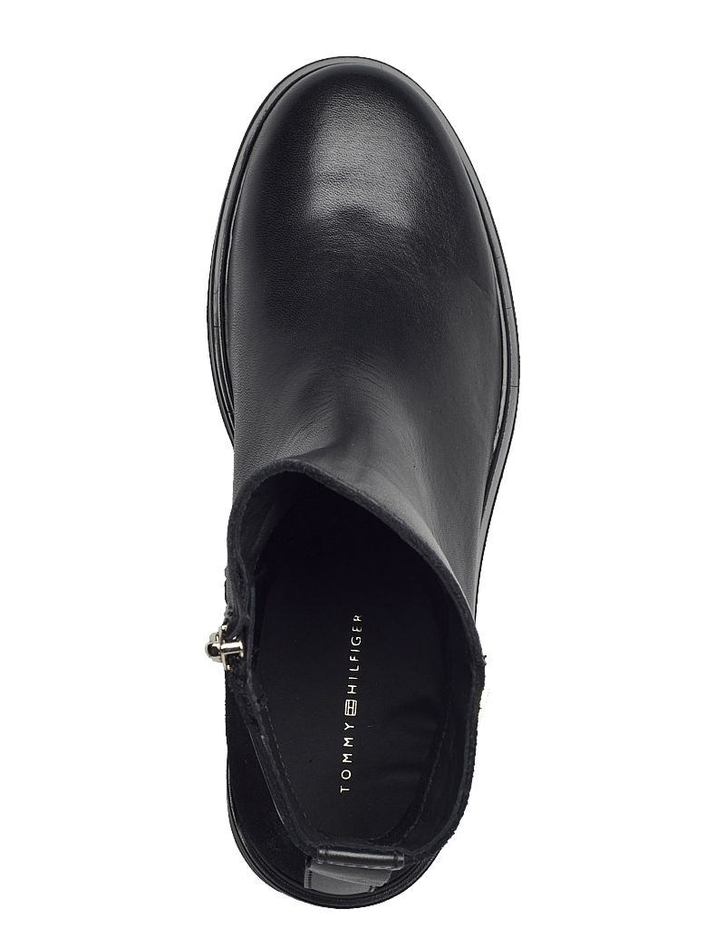 Tommy Hilfiger - TH LOGO LEATHER MIX CHELSEA - flat ankle boots - black - 3