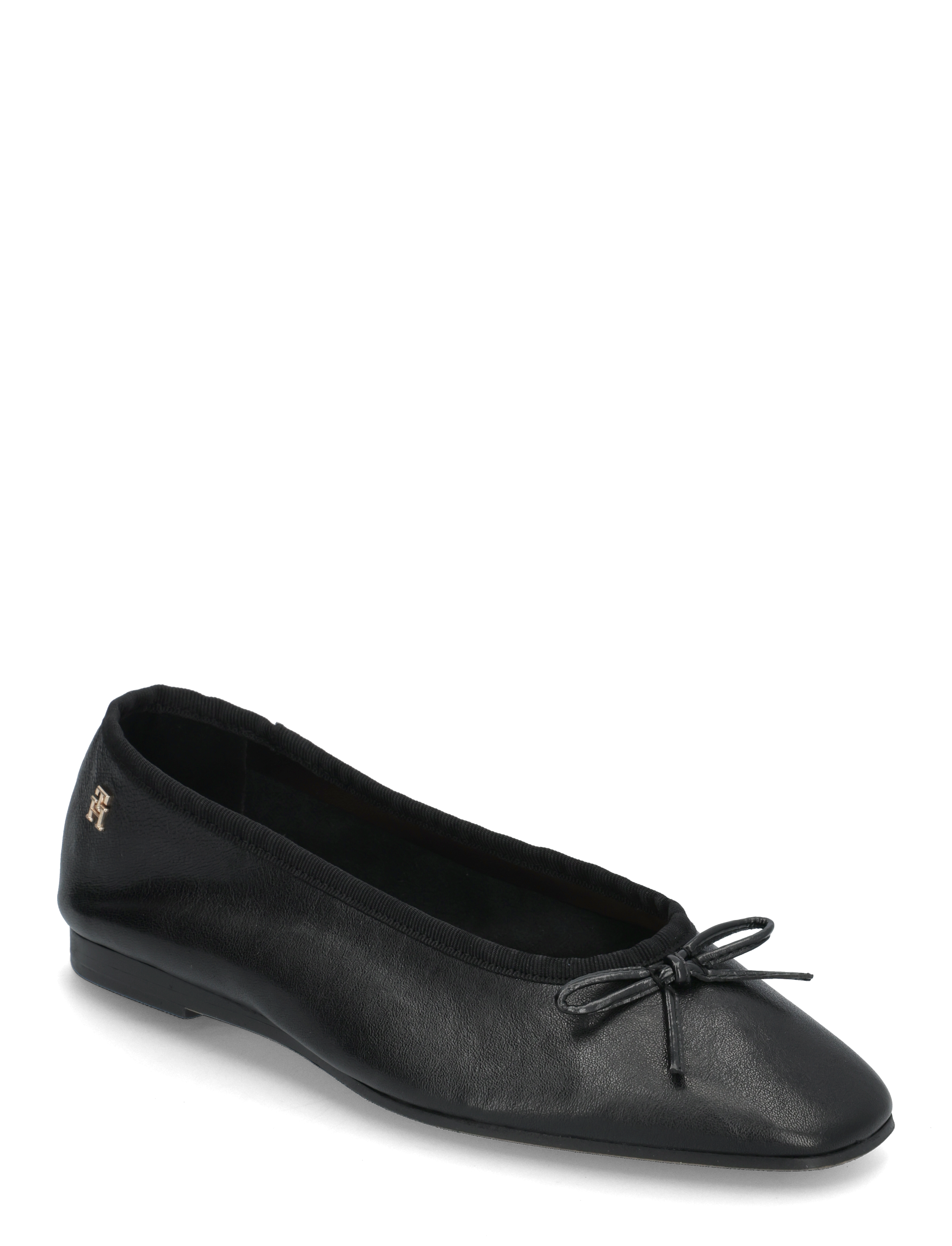 Tommy Hilfiger Soft Leather Ballerina Bow, 36, Black, Sko > Ballerinaer, Dame