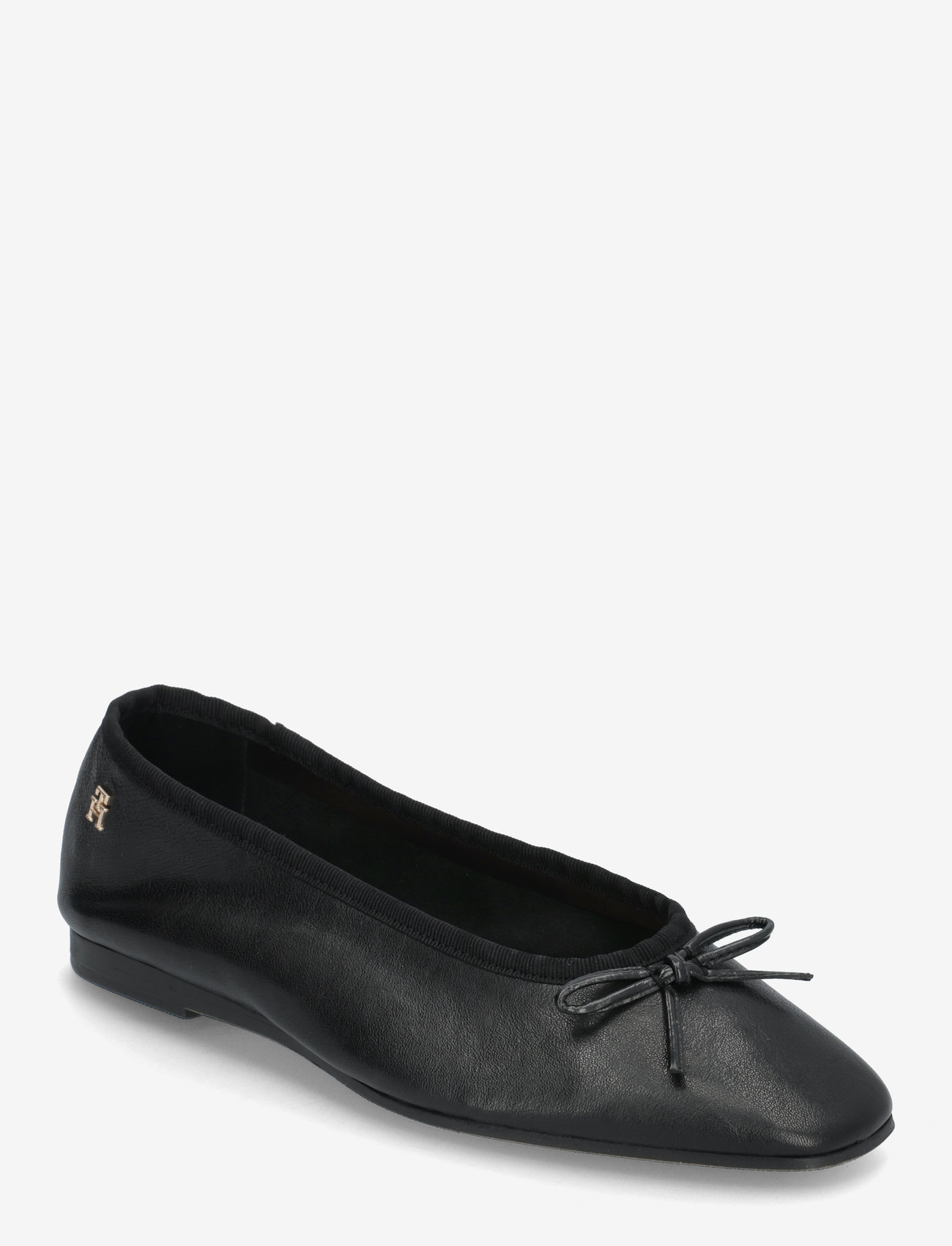 Tommy Hilfiger - SOFT LEATHER BALLERINA BOW - særlige begivenheder - black - 0