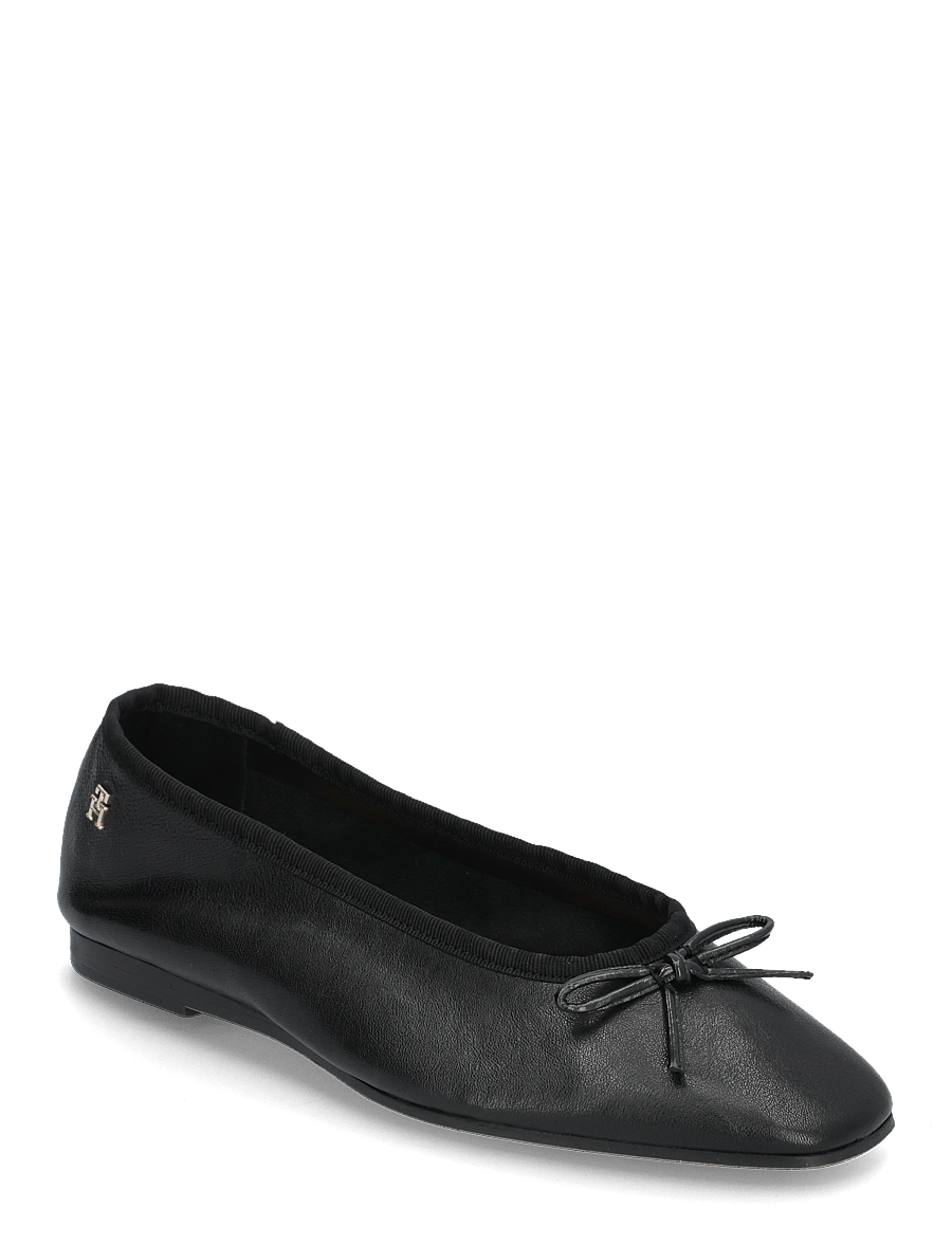 Tommy Hilfiger - SOFT LEATHER BALLERINA BOW - erilised sündmused - black - 0