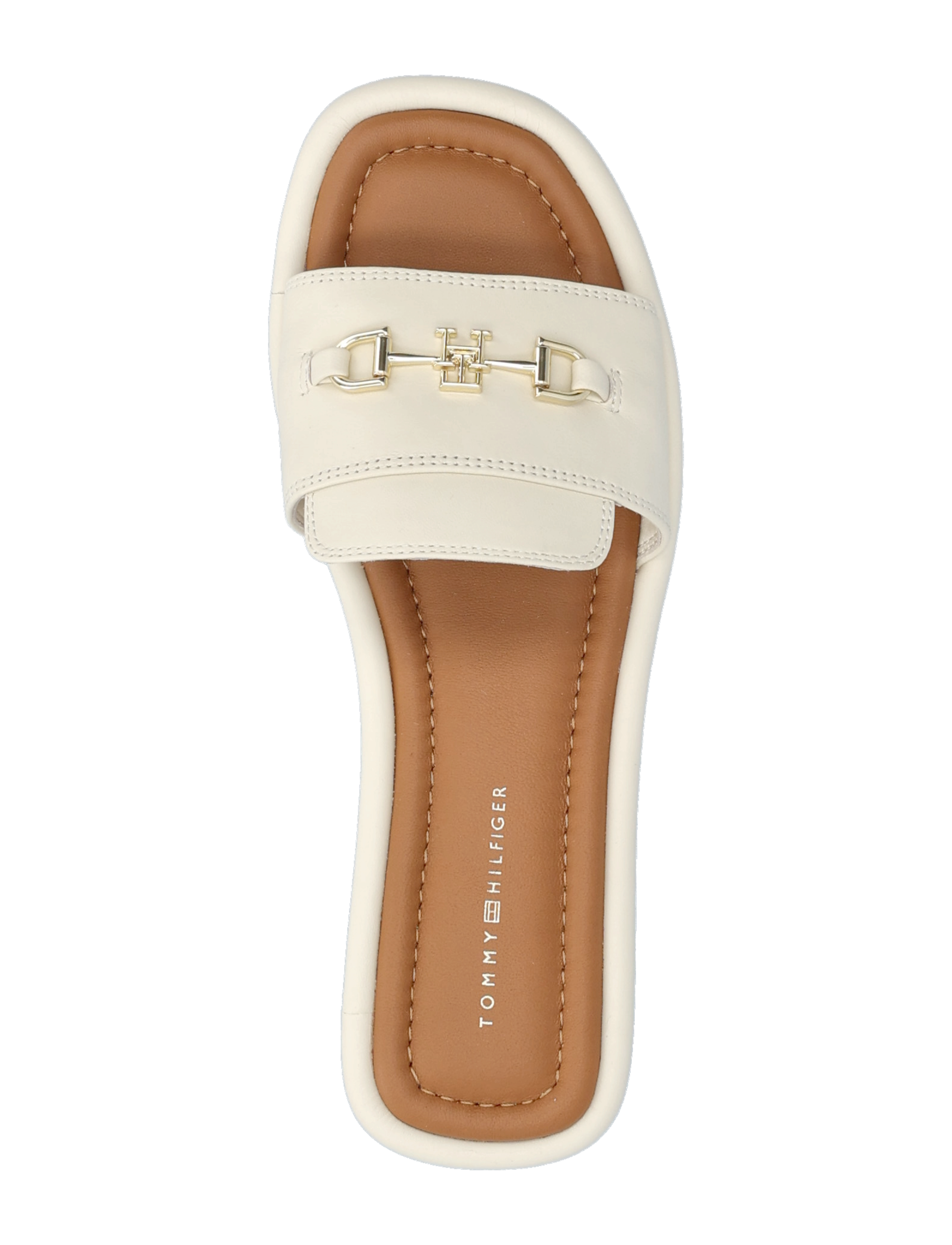 Tommy Hilfiger - LEATHER HORSEBIT MULE - kontsata sandaalid - muslin - 3